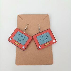 Red and Blue Retro Etch A Sketch